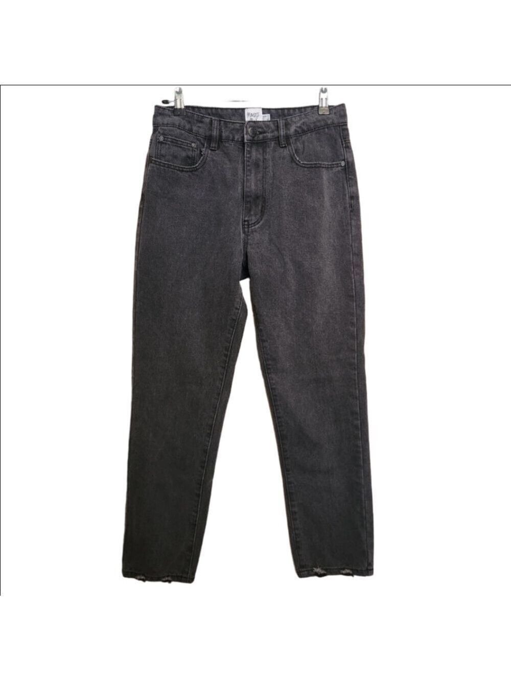 PRINCESS POLLY WASHED BLACK HIGH-RISE MOM JEANS SIZE 6 LIKE NEW!